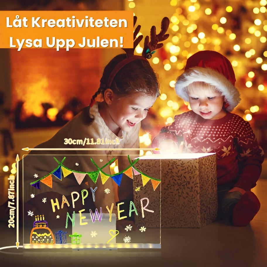 Glowboard - Lysande Återanvändningsbar Ritbräda